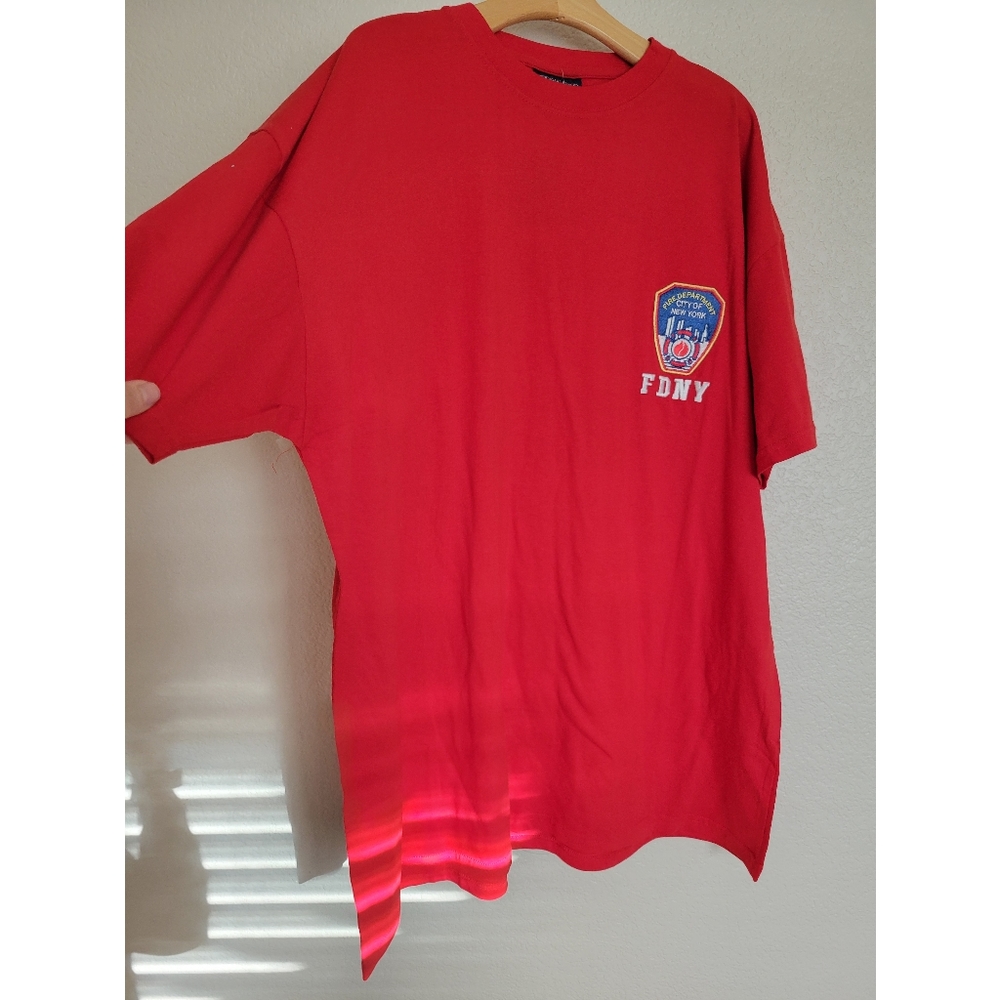VNT NWT Men's NY Fire department all red with embroidered logo 2xl